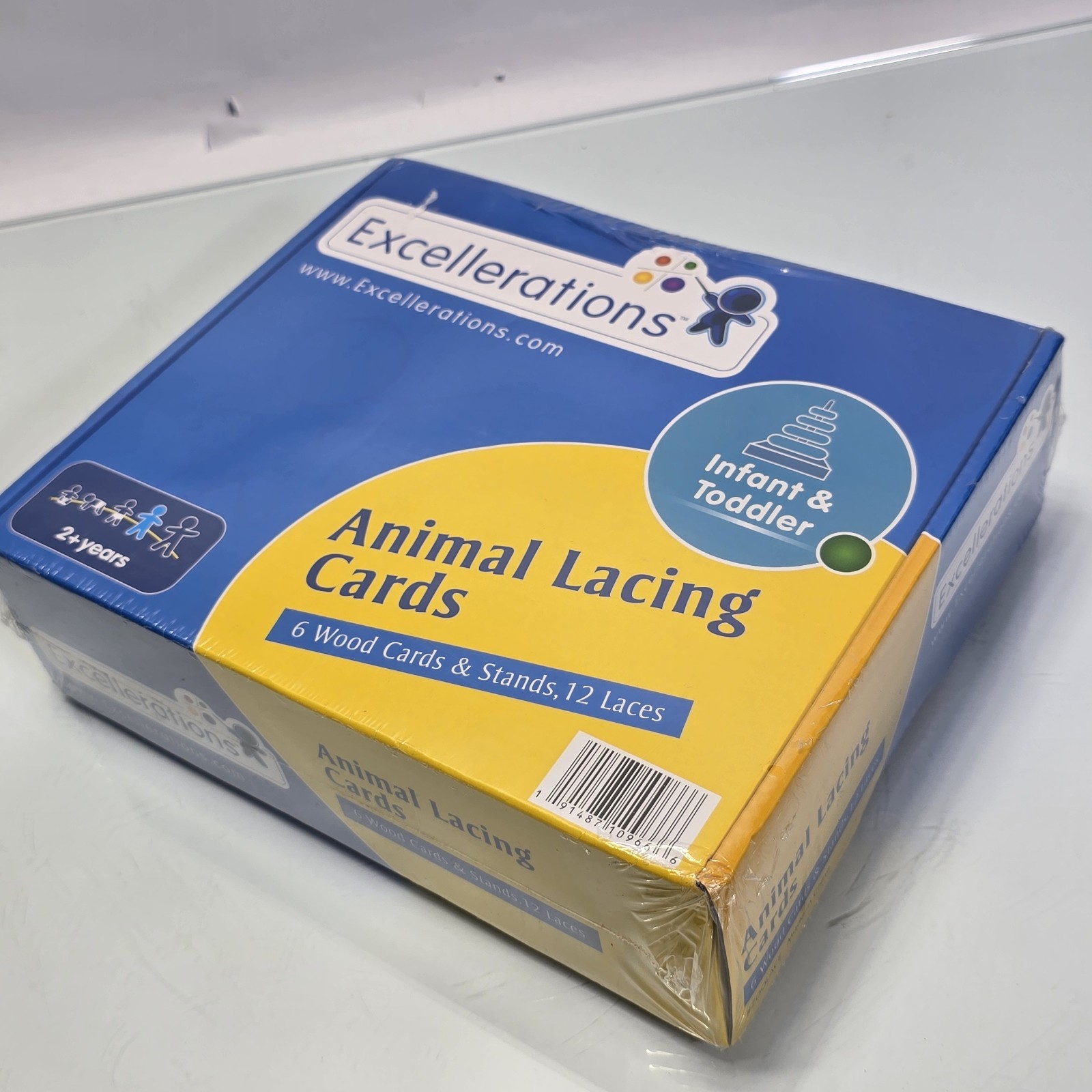 New Sealed Excellerations Animal Lacing Cards Wooden Fine Motor Learning Toy Set