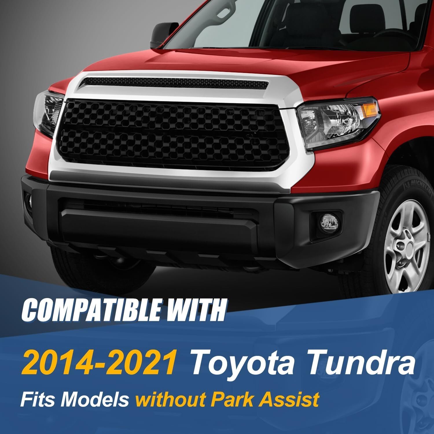 2014-21 Toyota Tundra Front Bumper Impact Extension Pair Non Parking Senser Hole