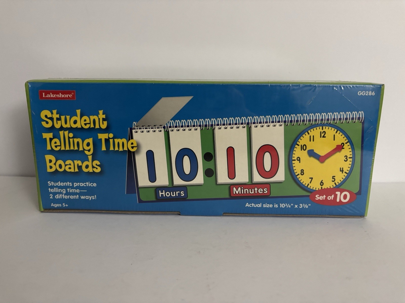 Student Telling Time Boards by LakeShore GG286 Teaching Aid Set Of 10 – Sealed