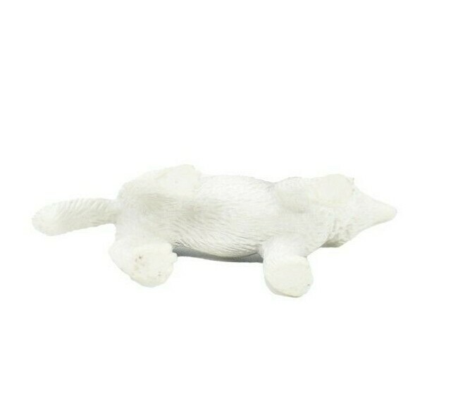 Fox, Arctic, White, Plastic Animal, Educational, Toy, Kids, Realistic 3″ OK21