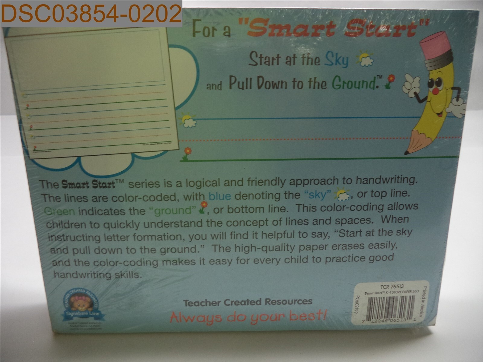 Teacher Created Resources Smart Start K-1 Story Paper 360 TCR 76513 712246065131