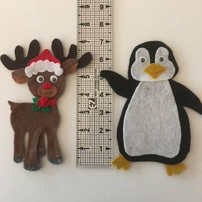 Santa and His Friends Felt Board Pieces or Paint Stick Puppets