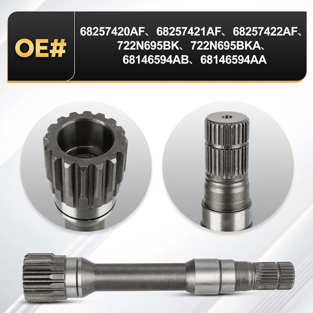 68257420AF Front Right Differential Axle Intermediate Shaft Kit Replacement for