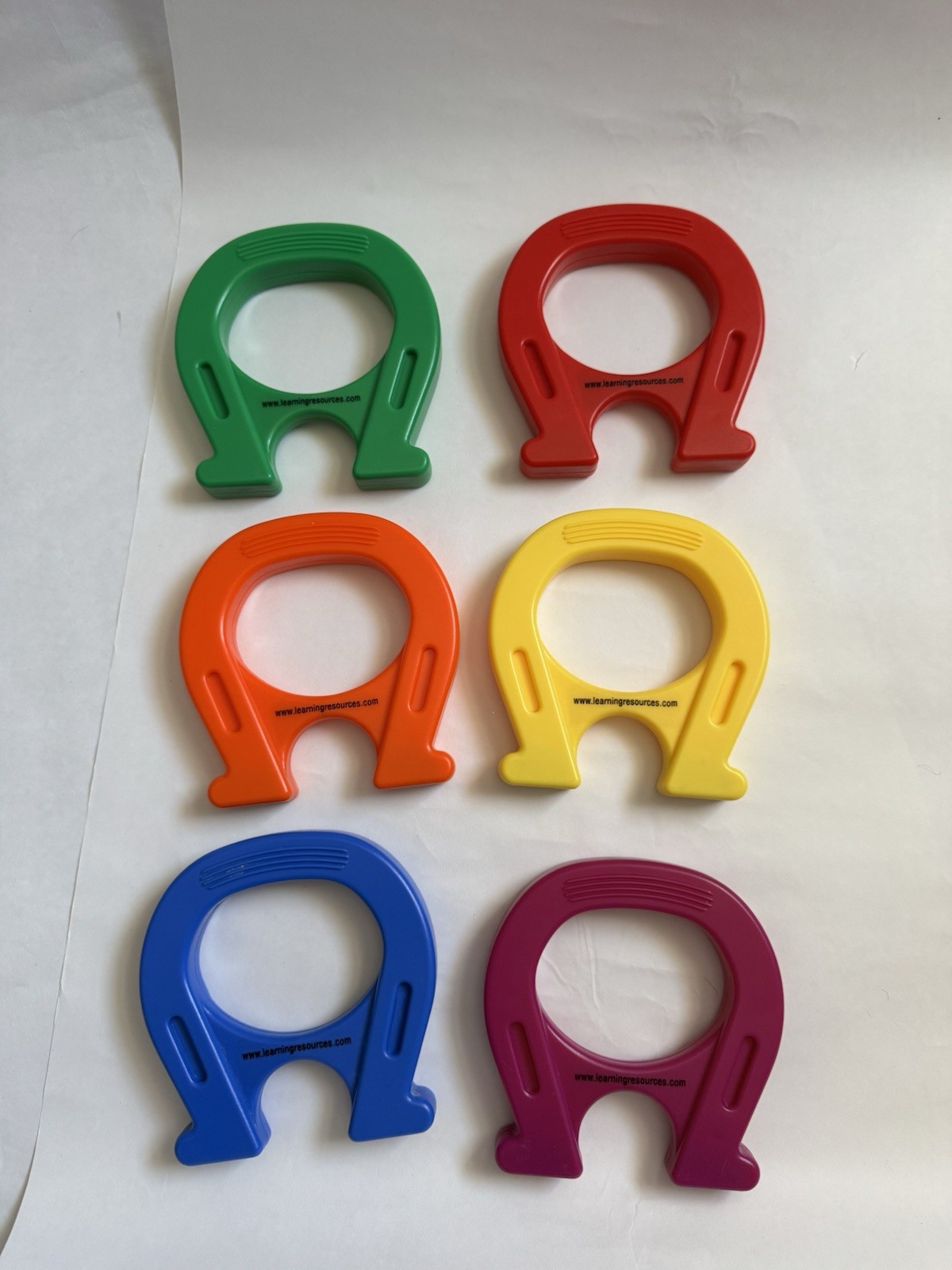 Set Of 6 Rainbow Horseshoe Magnets