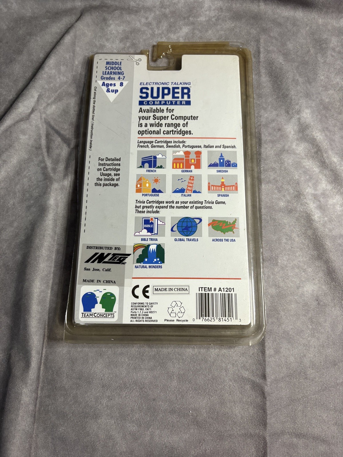 Vintage Electronic Talking Super Computer Natural Wonders Trivia Cartridge NEW