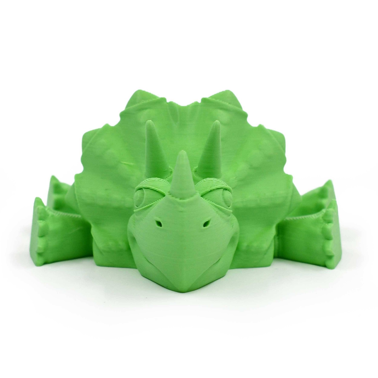 3D Printed Articulated Flexible Triceratops Dinosaur | Multiple Colors | Black S
