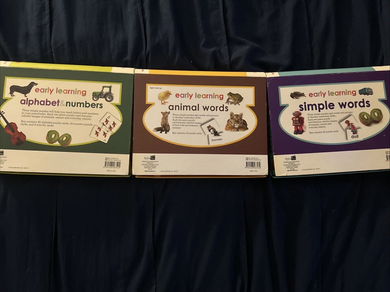 SPICE BOX Early Learning Alphabet & Numbers, Simple Words And Animal Words
