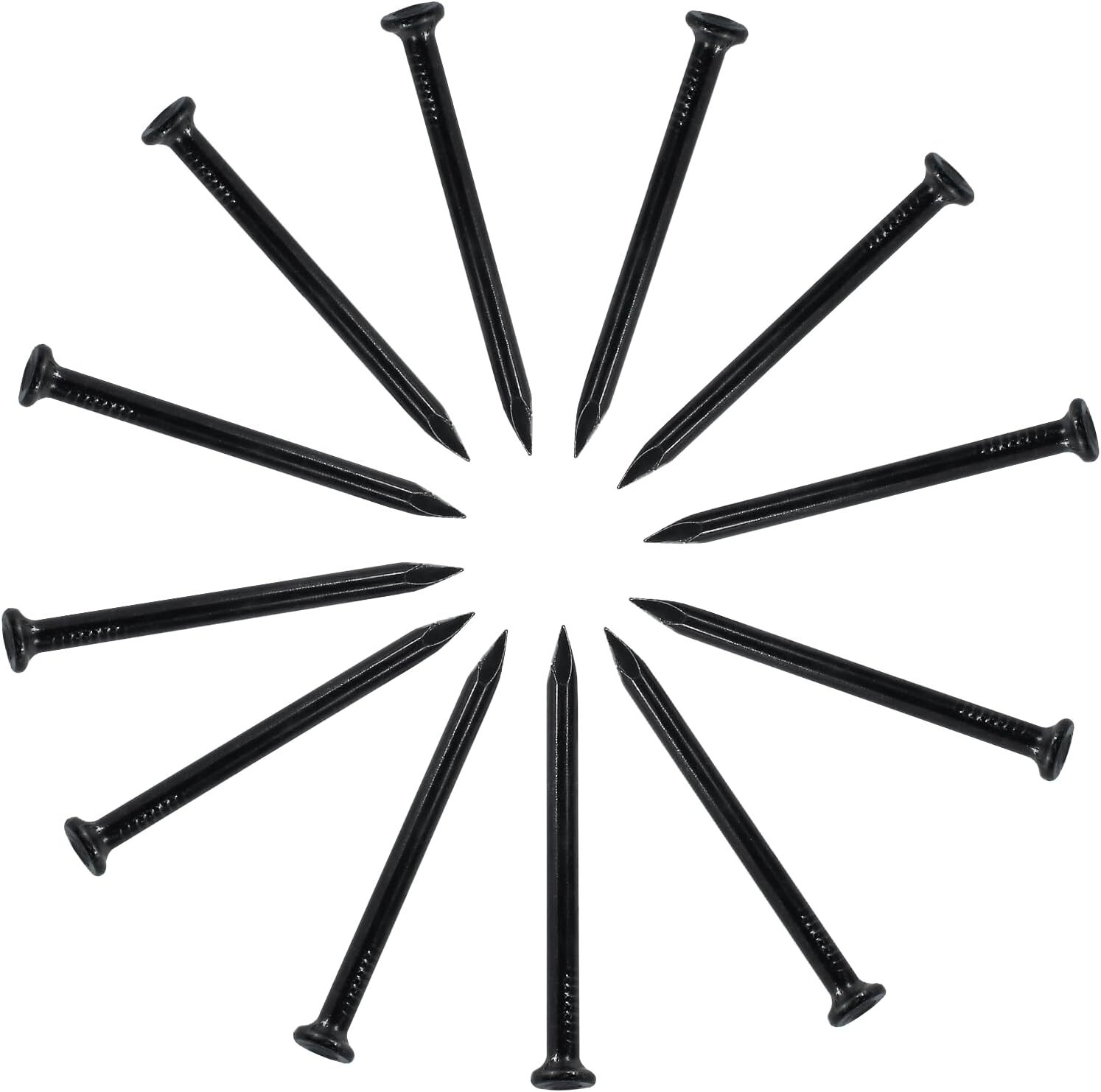 Hordion 100pcs Hardware Nails 2 inch, Carbon Steel Point Tip Cement Nails