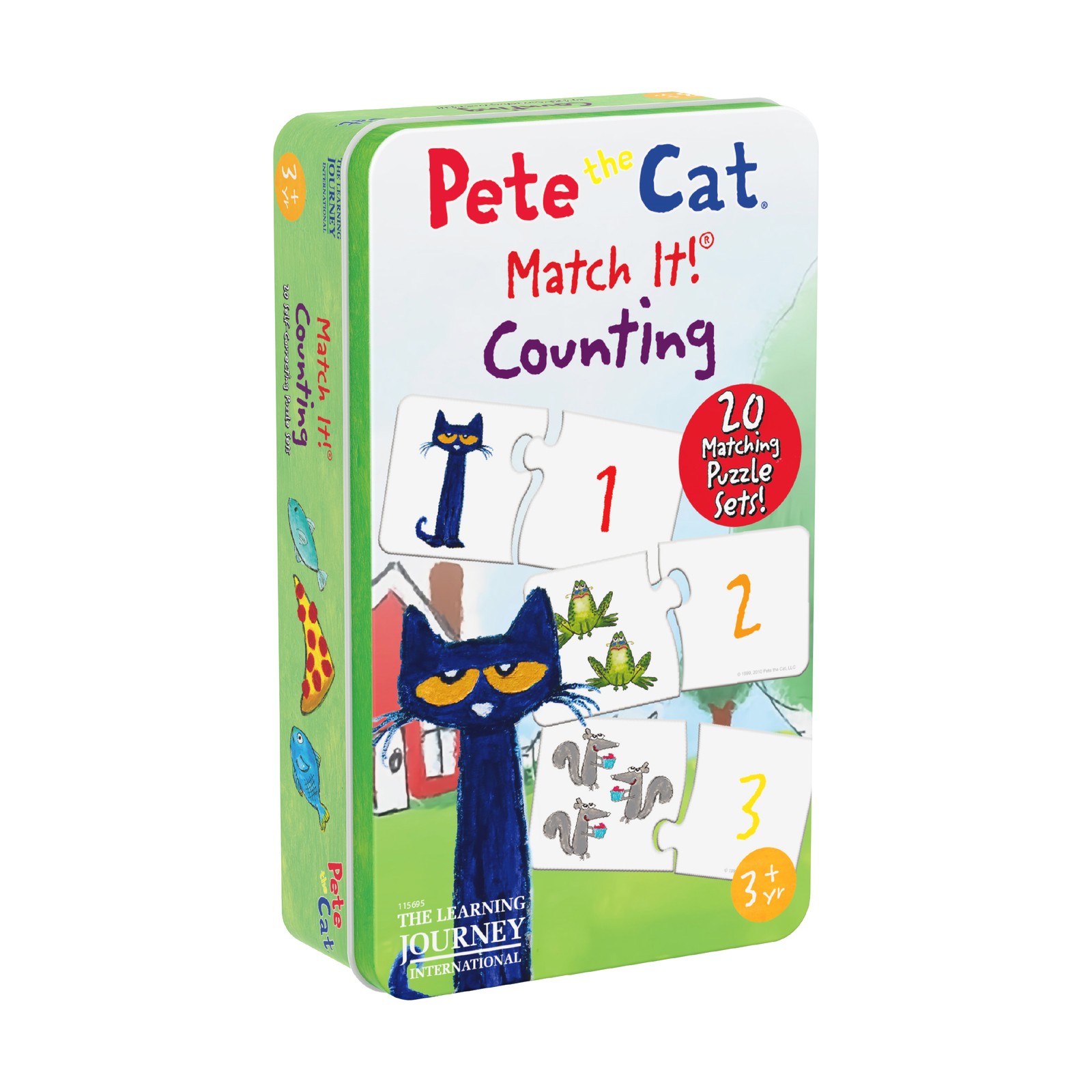 New – The Learning Journey Pete the Cat Match It! Tin – Counting – Ages 3+