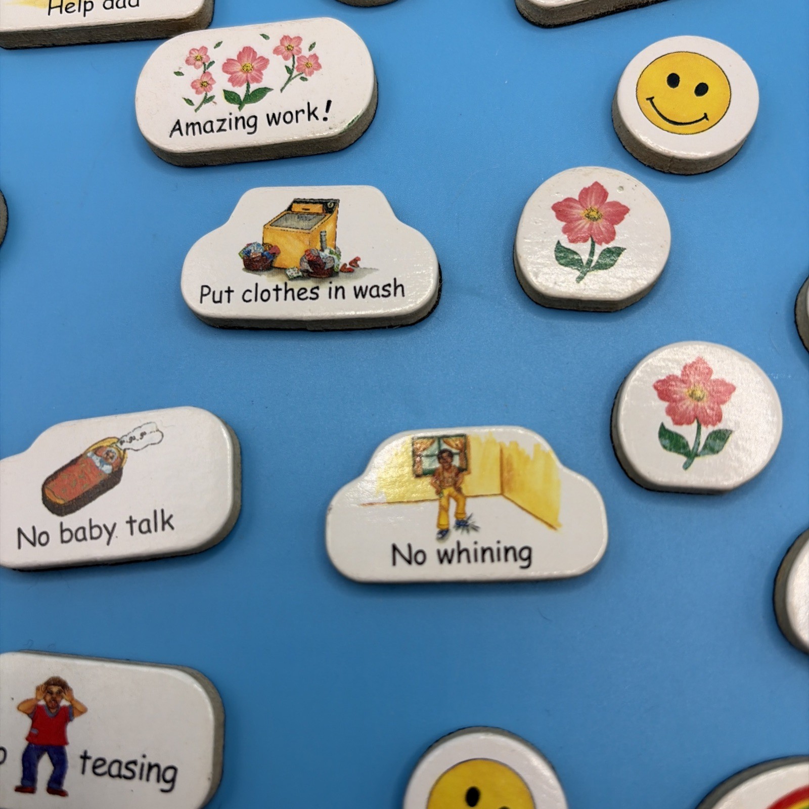 Reward Behavior Chart Magnets Lot Classroom Chore Incentive Smiley Star Teacher