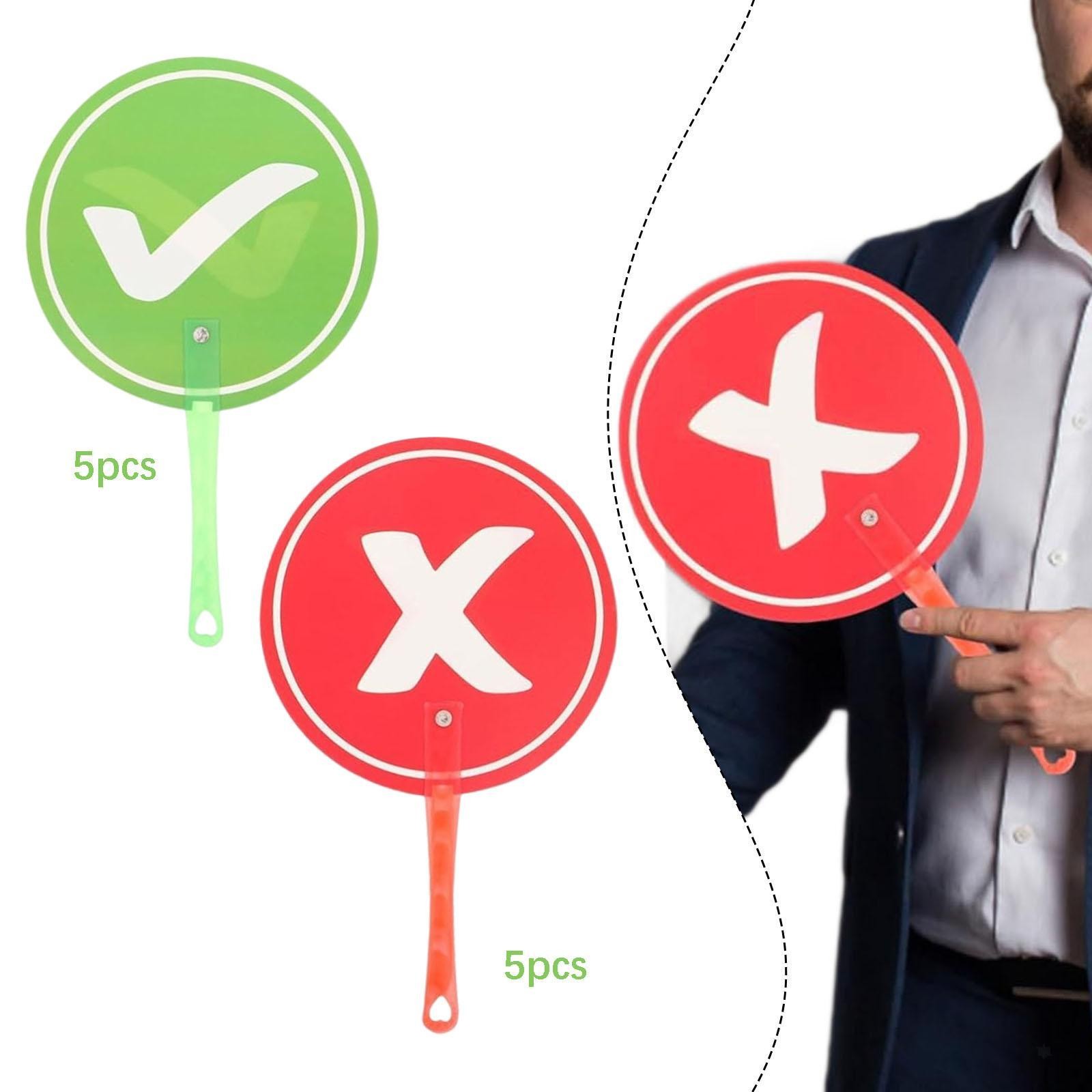 10x Voting Paddles Yes No Paddles for Kindergarten School Activity Scoring