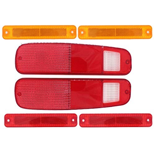 NewYall Left Right Tail Light Lens Only Taillamp Housing and Side Marker Light