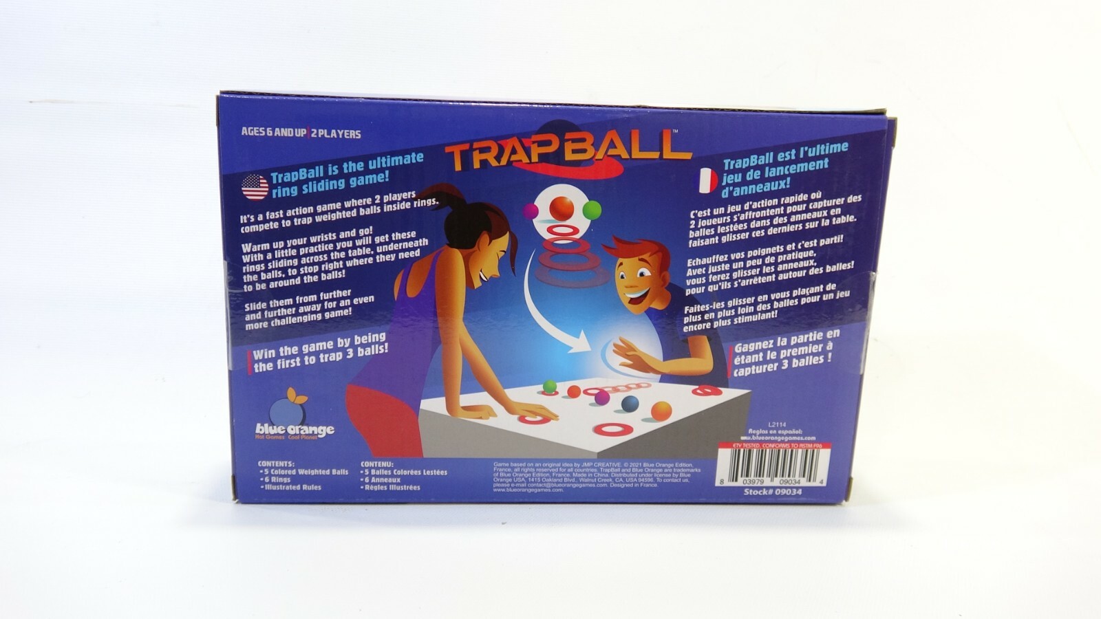 Trap Ball Game – Blue Orange – Slide The Rings, Trap The Balls