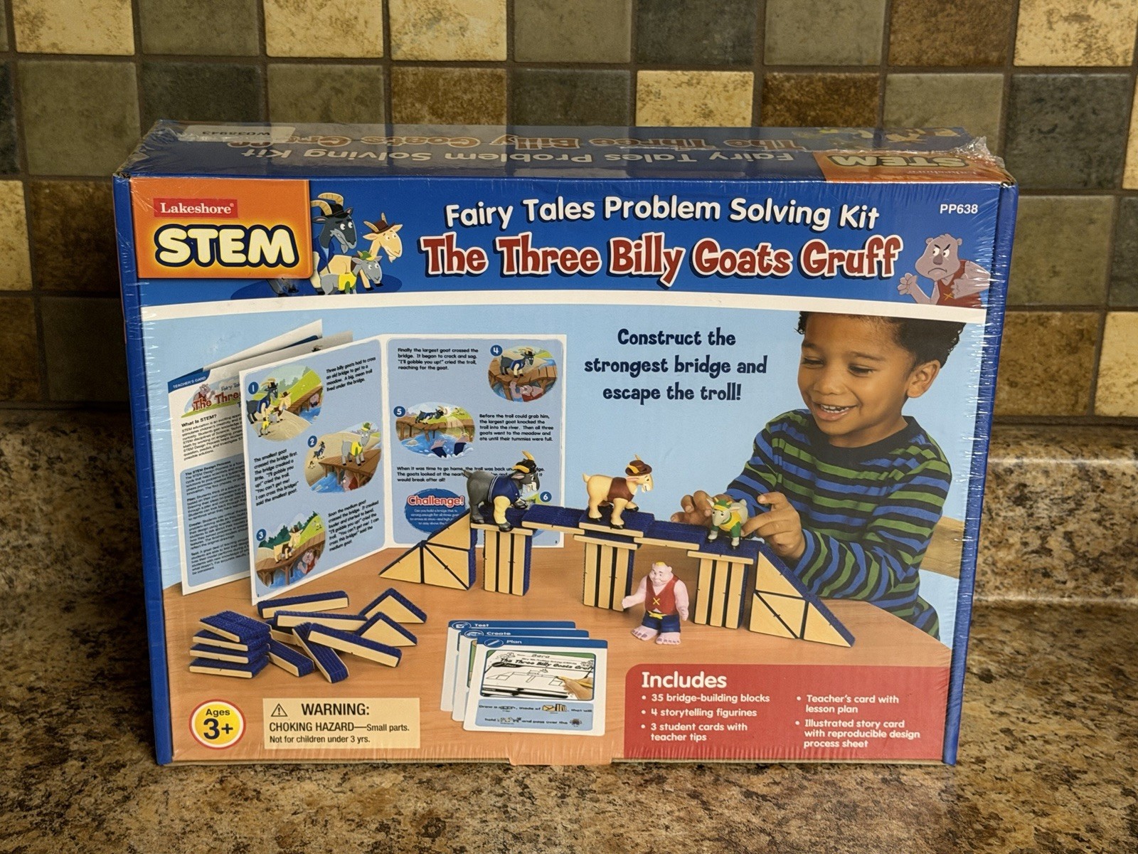 Lakeshore STEM Three Billy Goats Gruff Fairy Tales Problem Solving Kit SEALED
