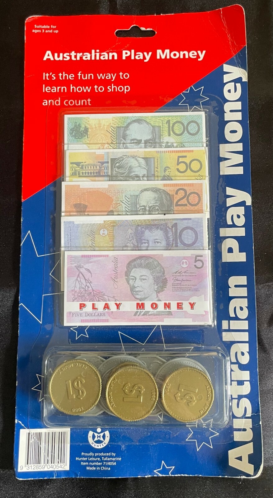 Australia Play Money – Vintage Hard To Find – New Sealed – Learn To Shop Count