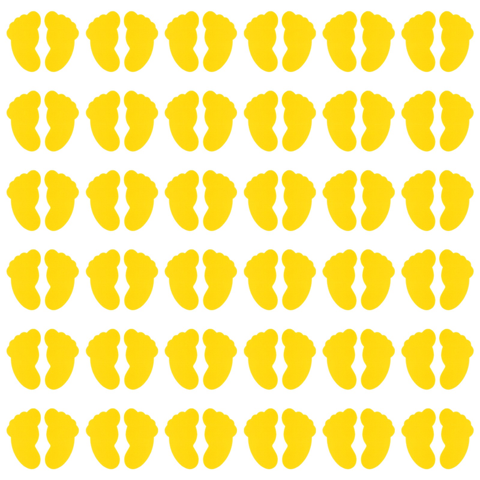 36 Pairs Foot Shaped Carpet Markers, Nylon Floor Spots Markers, Yellow