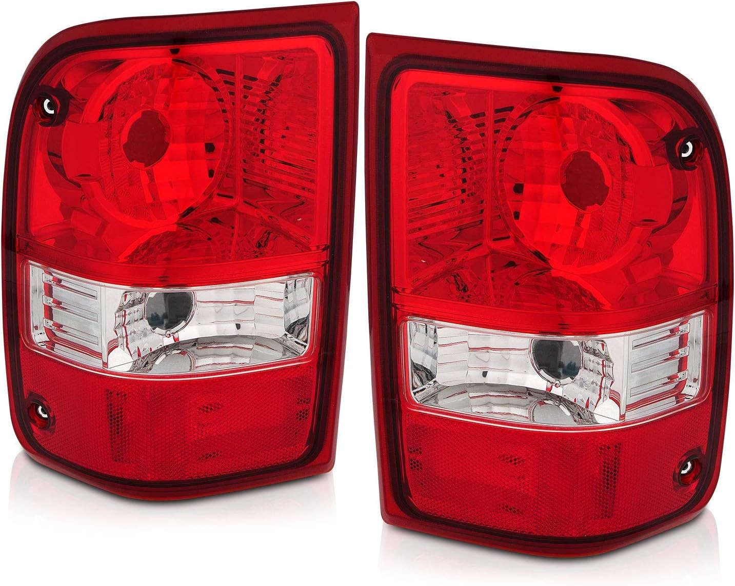 2001-2011 Ford Ranger Pickup Factory-Type Red Tail Lights Pair Left & Right