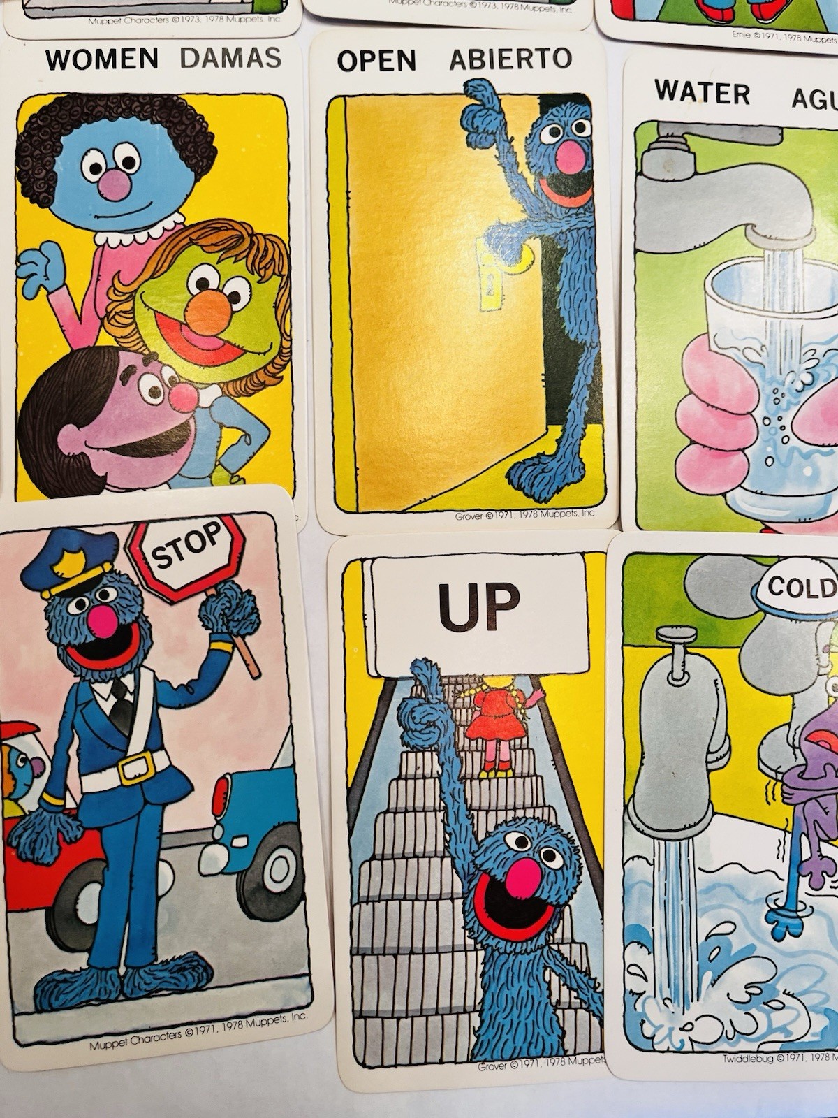 Vintage Sesame Street Word Cards Preschool Learning *MISSING 1 CARD* BIN 53
