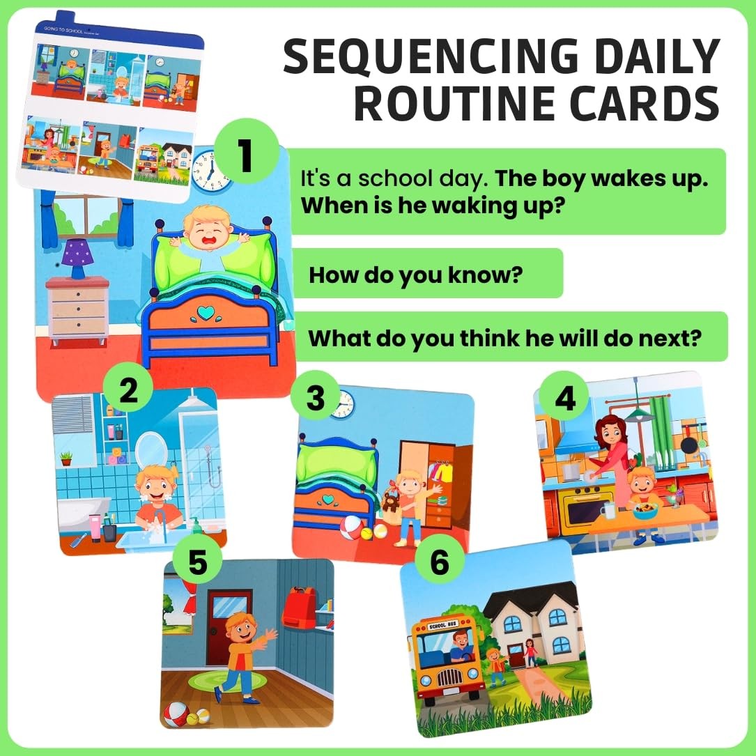 Sequencing Daily Routine Conversation Cards | Learning Material for Social Sk…