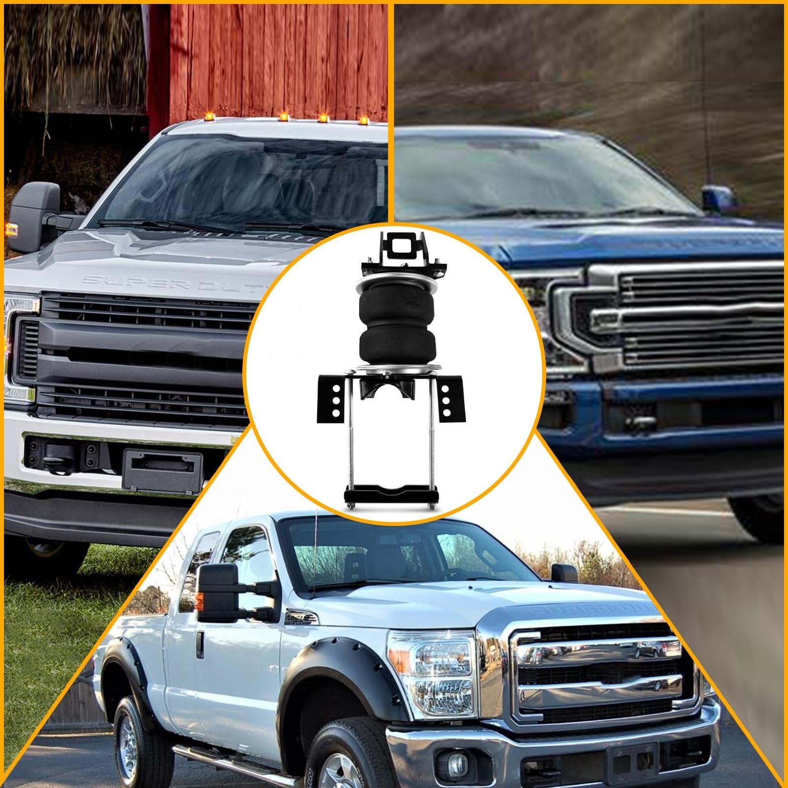 MILLISEC Rear Air Spring Bags Suspension Kit for 2011-2016 Ford F-250 and F-3…
