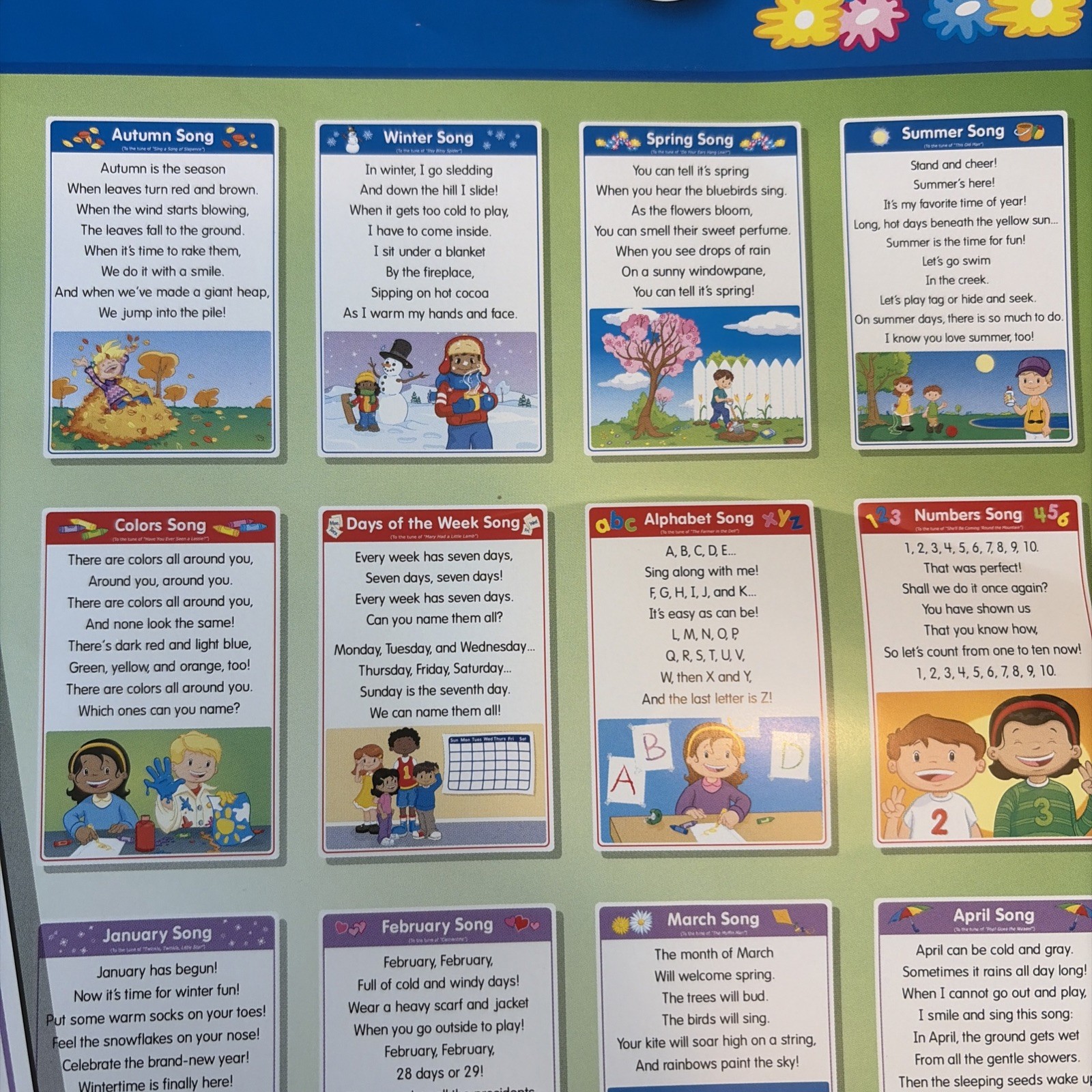 Lakeshore Learning Circle Time Song Poster Pack Classroom 20 Posters