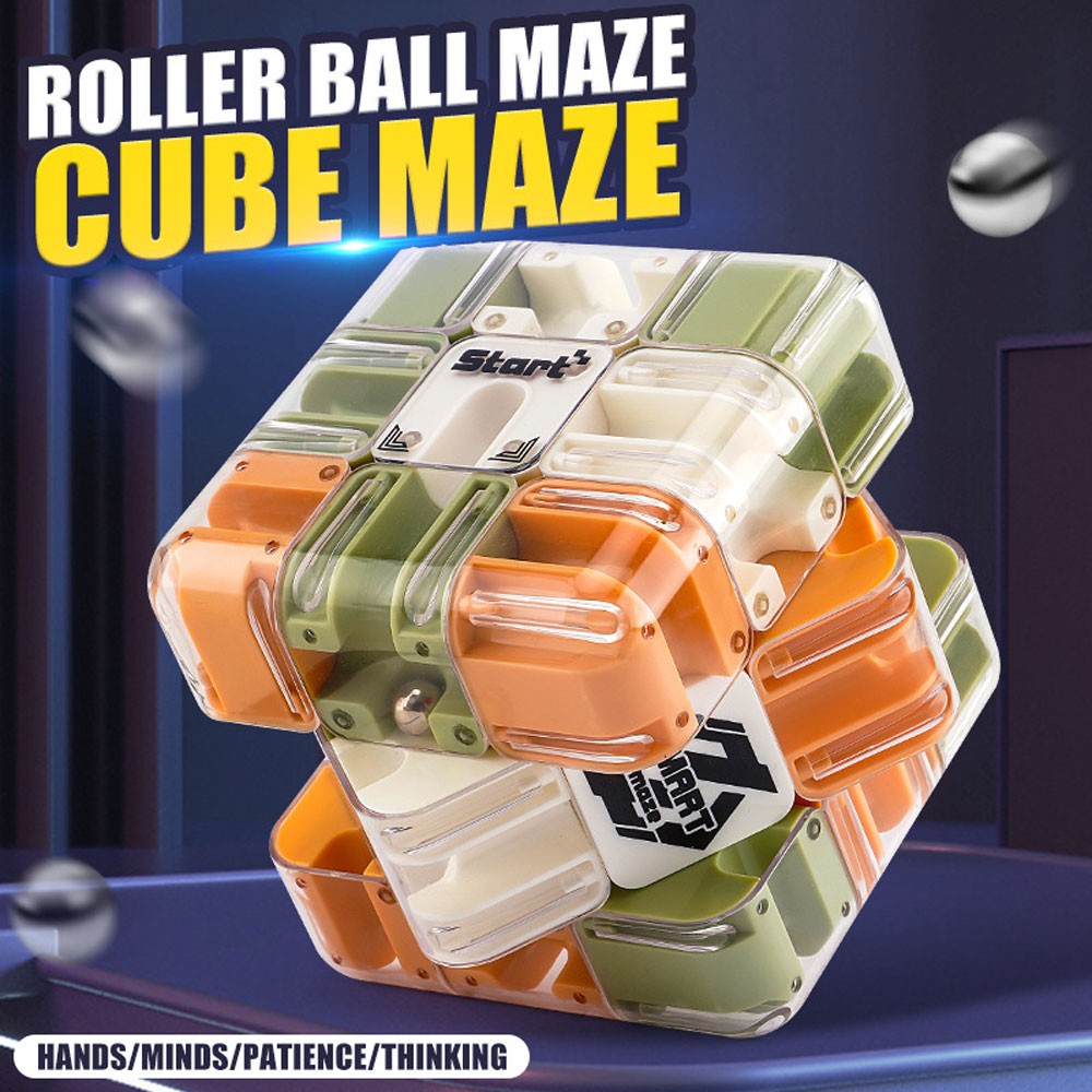 Large 3D Labyrinth Cube Puzzle, 3D Magic Cube Maze Ball Puzzle