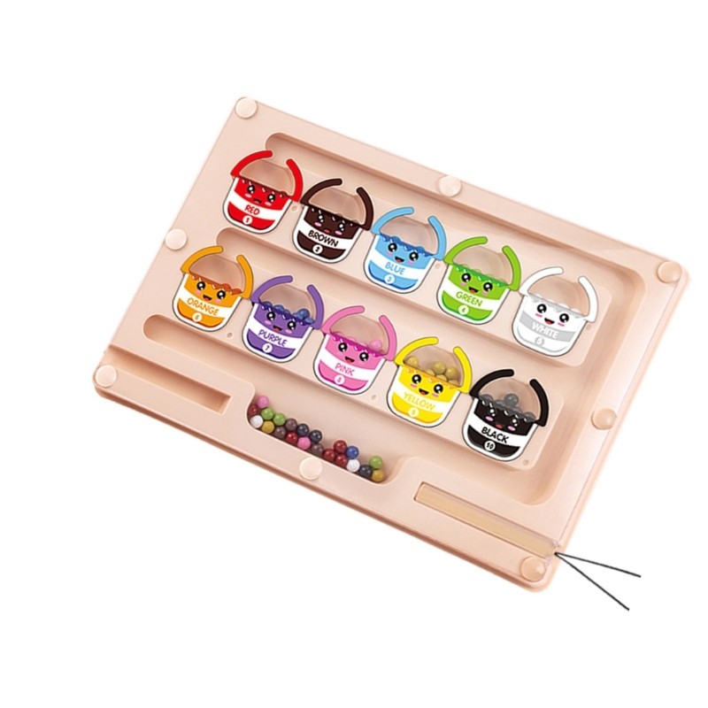 Maze Board Walking Bead for Kids Educational Color Sorting Activity Toy