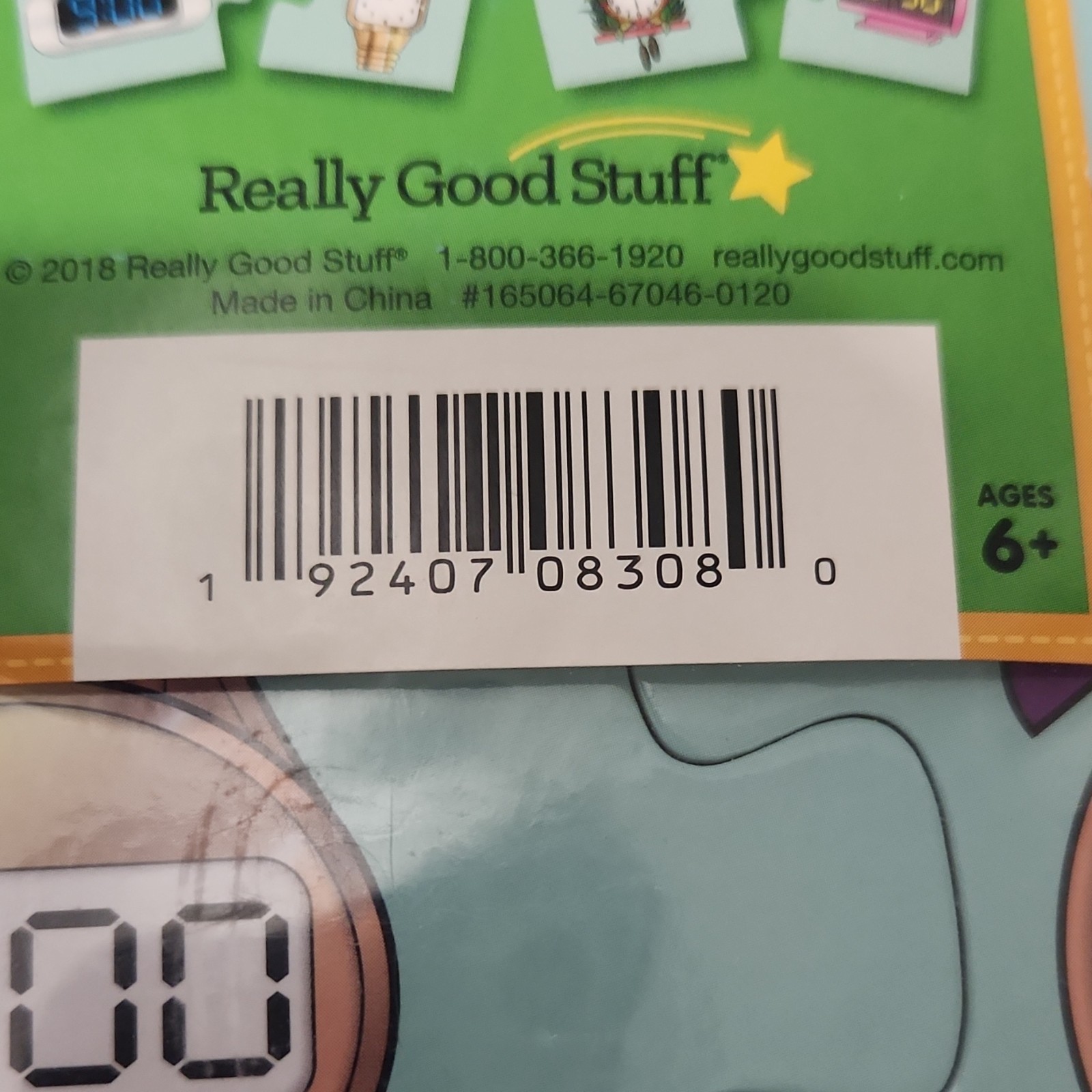 Really Good Stuff Find-a-Pair Puzzles Telling Time Cards Ages 6+, Multicolor