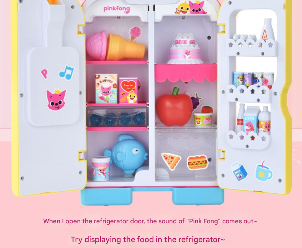 Pinkfong Talking and Singing Baby Shark Refrigerator Kitchen Play Kid Toy