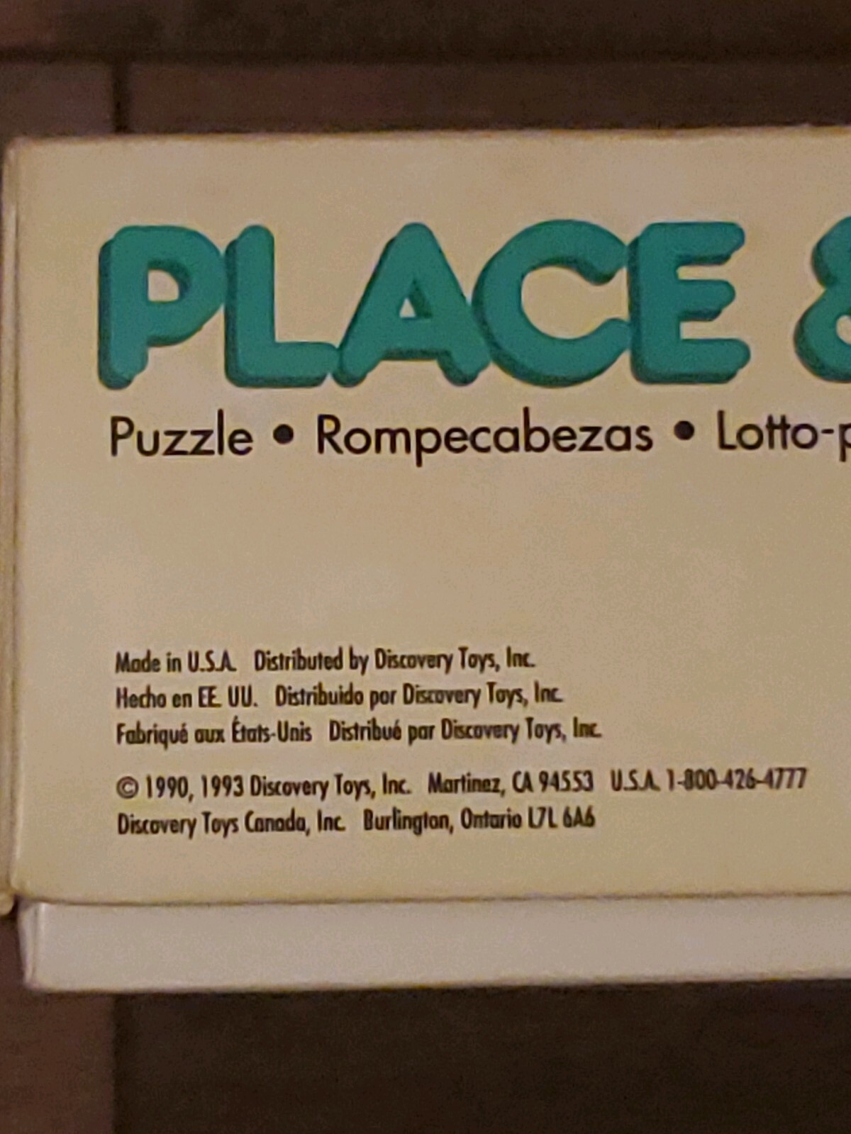 Vintage Discovery Toys Place and Trace Puzzle for 24+ Months Animals Vehicles