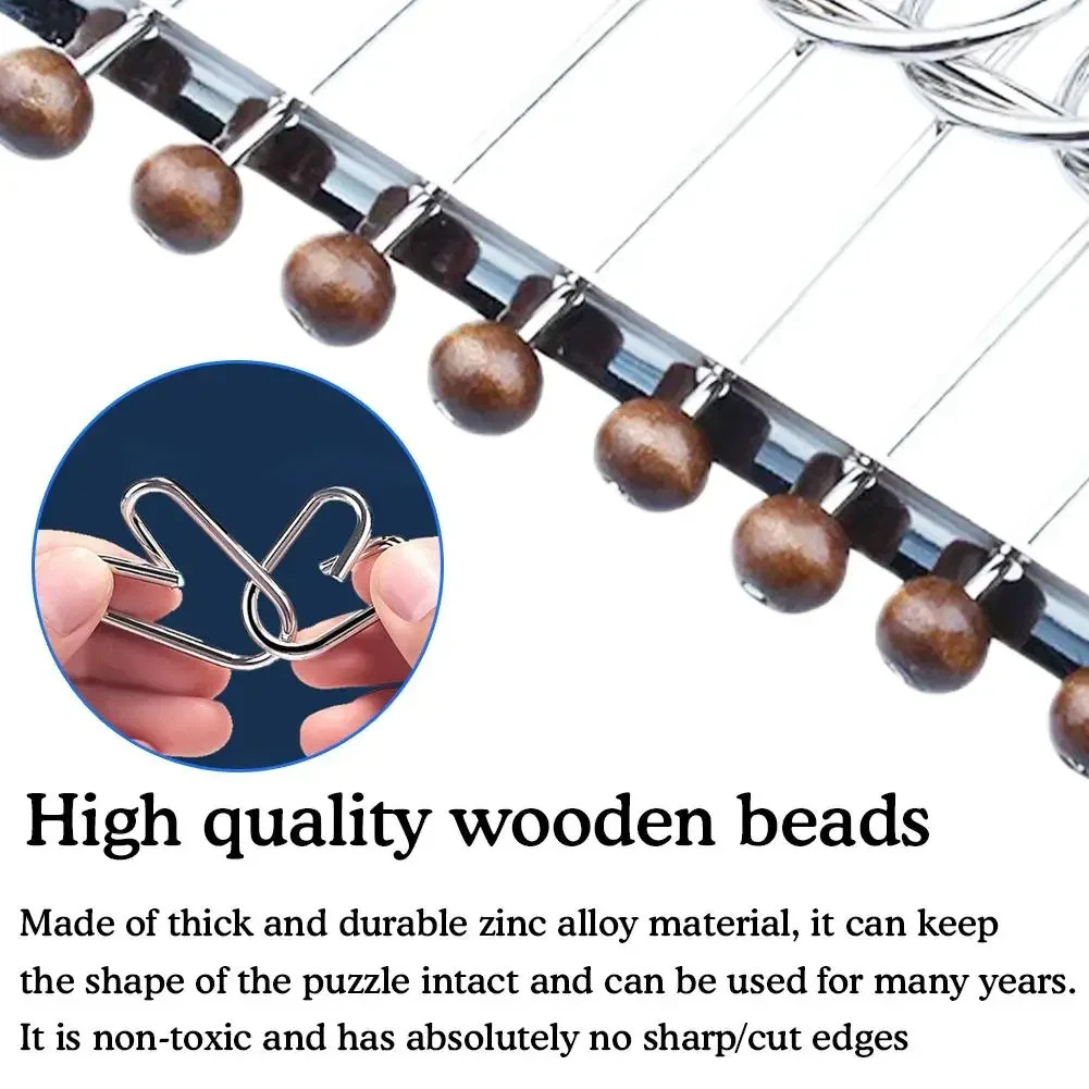50PCS 3D Metal Puzzle Brain Teaser Disentanglement Iron Link Lock Toy