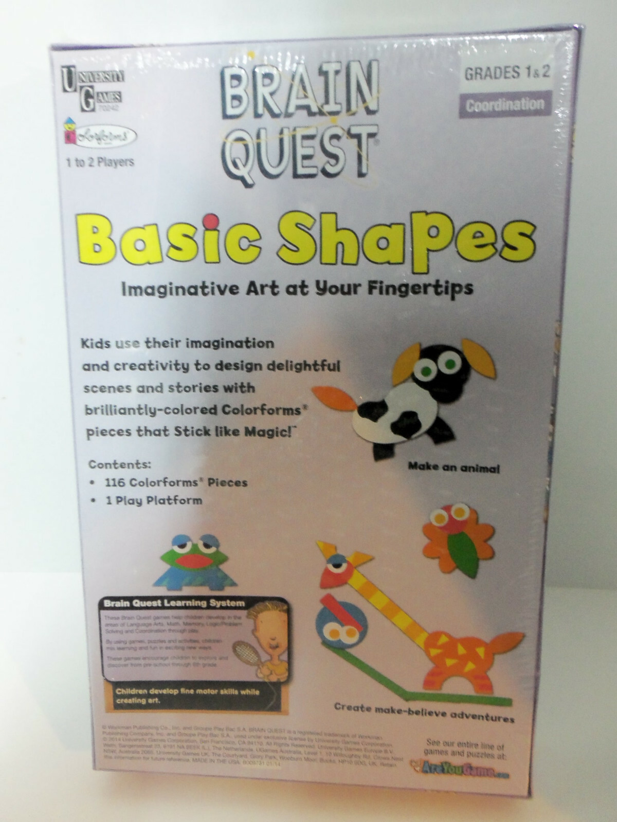 Color Forms Brain Quest Basic Shapes Grades 1&2 Learning Homeschooling BRAND NEW