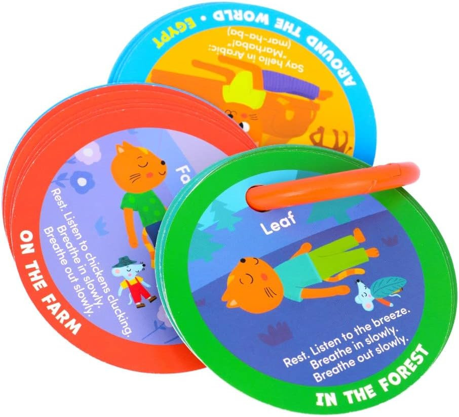 Preschool Yoga Cards for Kids, Set of 40 Poses and Activities, Beginner Yoga for