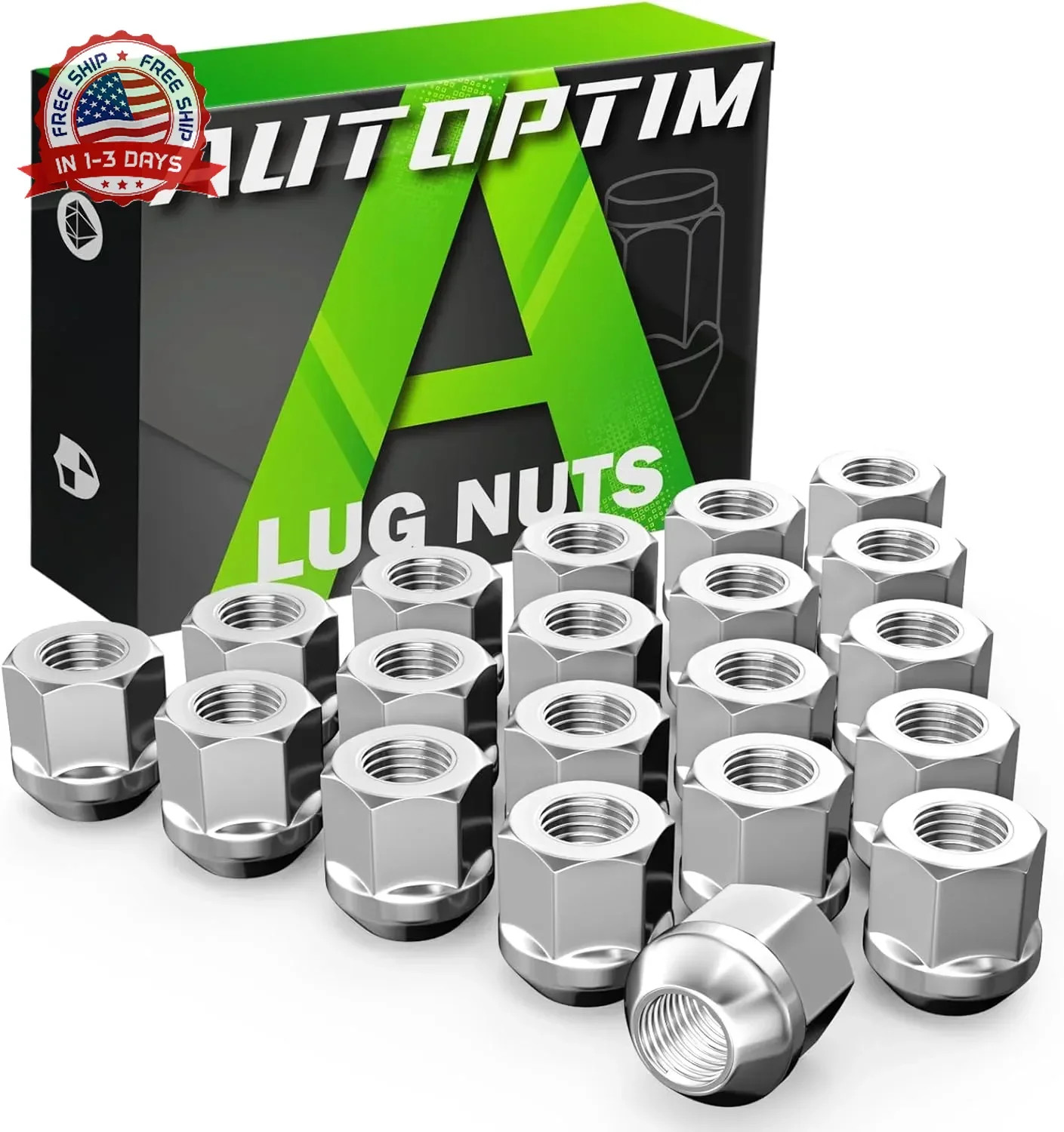 AUTOPTIM M12X1.5 Open End Lug Nuts – Replacement for Acura Honda Buick Chevy Toy