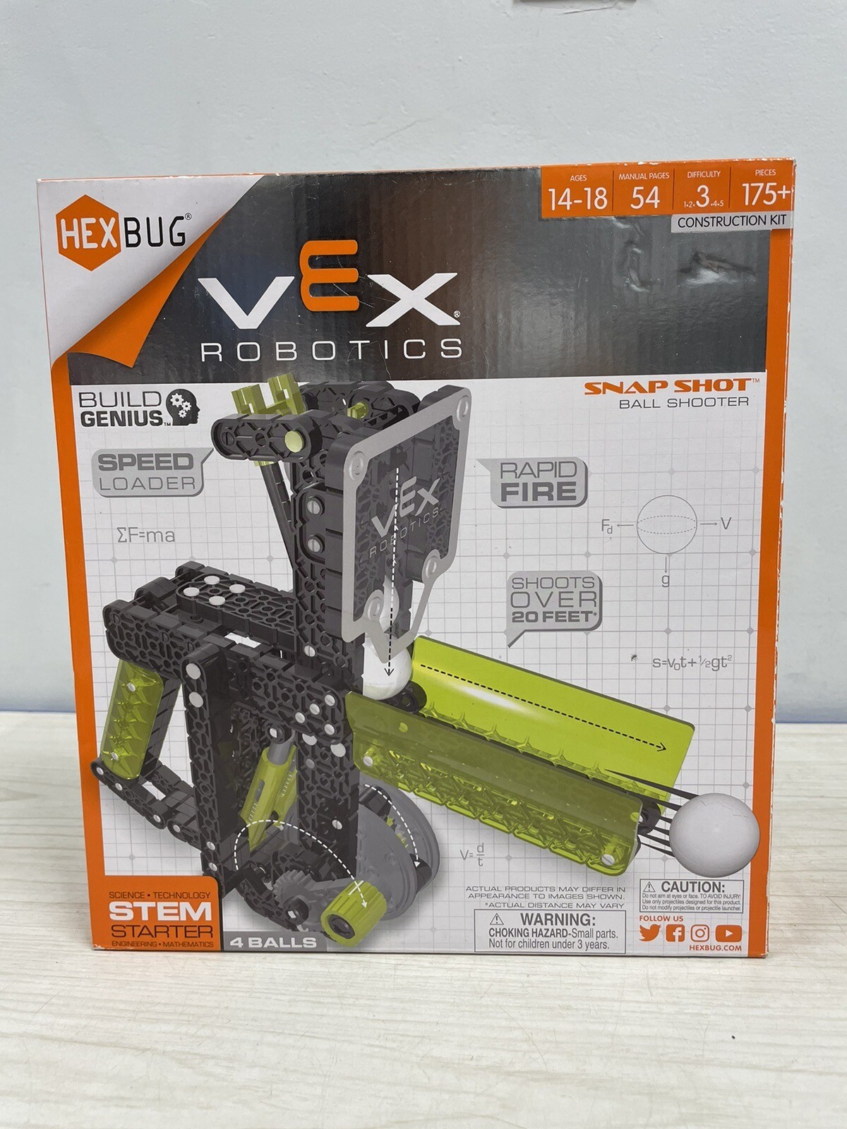 HEXBUG – VEX Robotics Snap Shot Ball Shooter Contruction Kit 14+ NIB