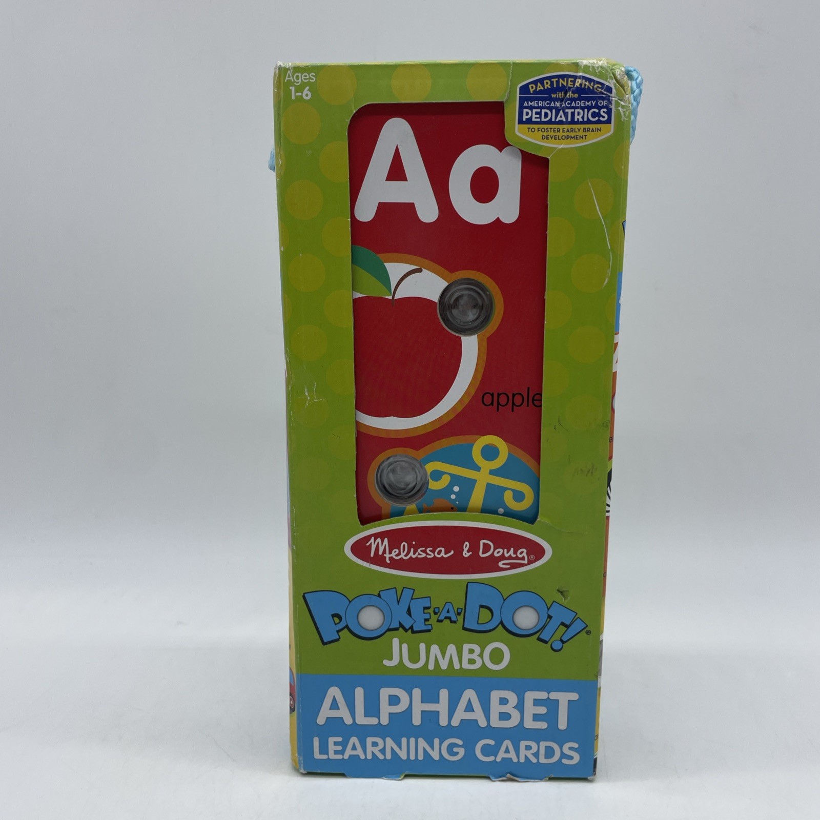 Melissa & Doug Poke A Dot Jumbo Alphabet Learning Cards Double Sided Cards 31470