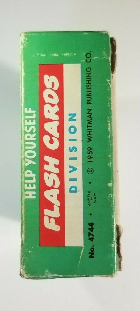 Vintage Flash Cards Division Learning Whitman 1959 Help Yourself Learn Anywhere