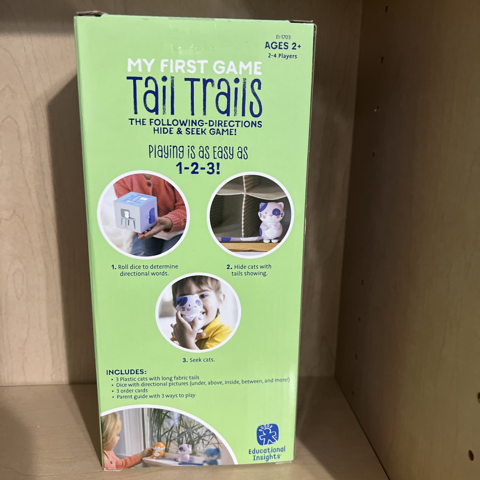 NIB Educational Insights My First Game Tail Trails Following Directions Game 2+
