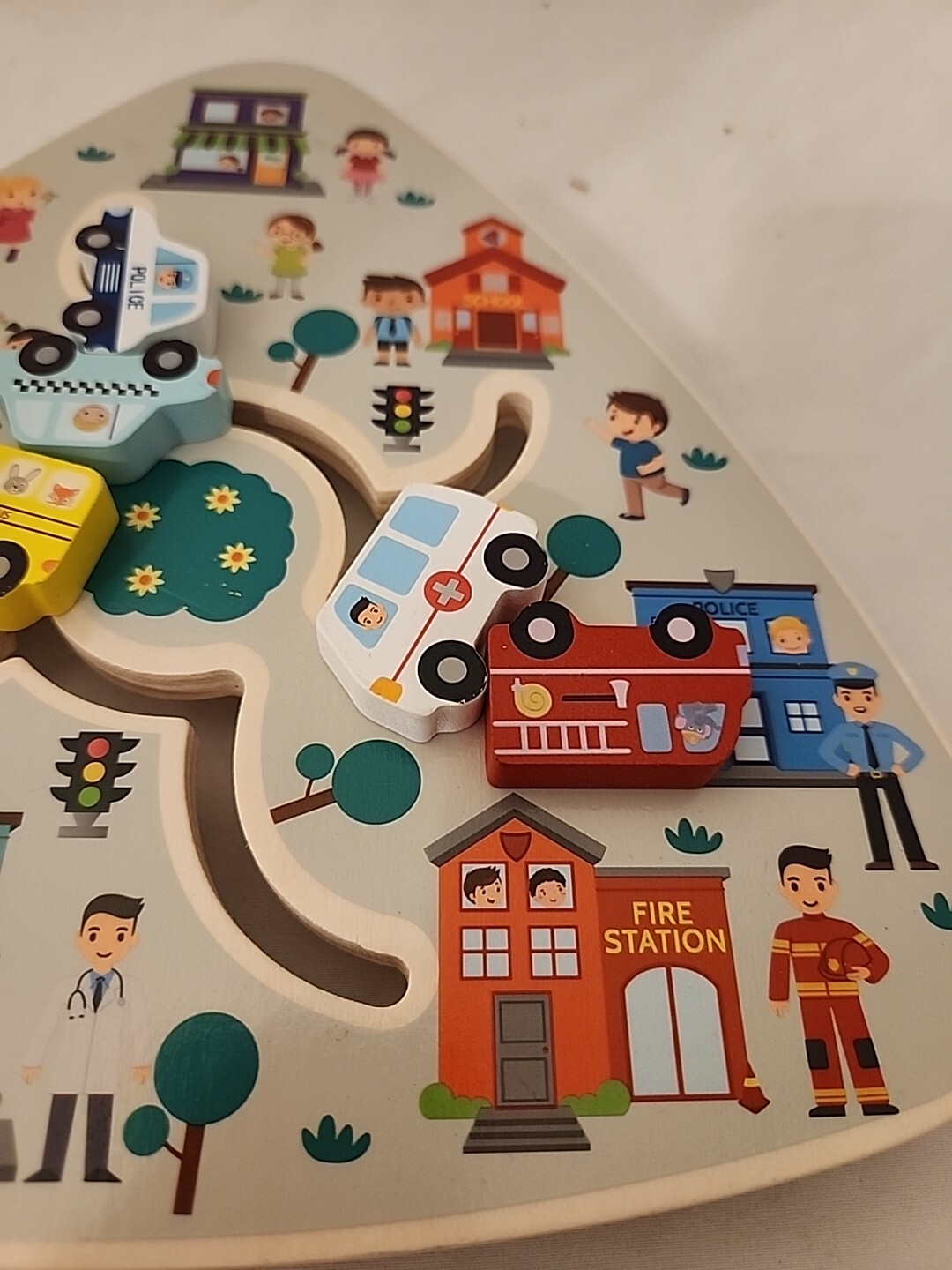 Wooden Color Sorting Maze Educational Toys For Toddlers Learning Fine Motor