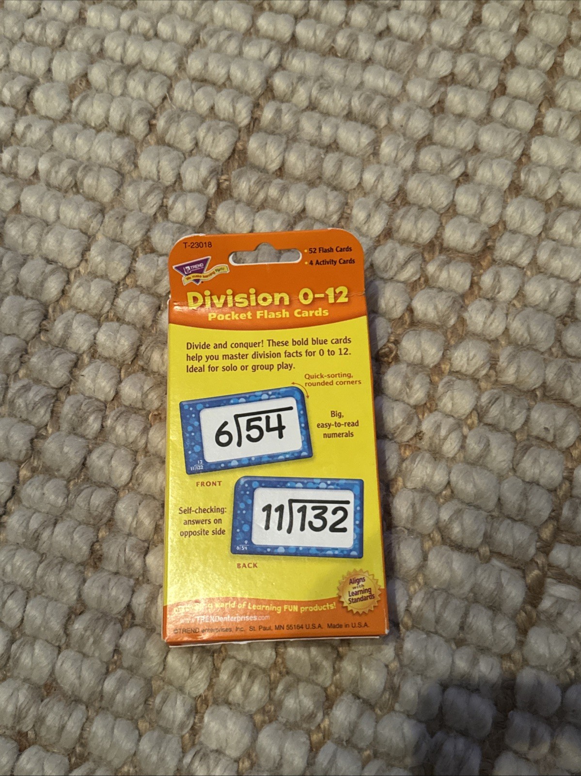 Division Pocket Flash Cards by Trend (NEW) T-23018
