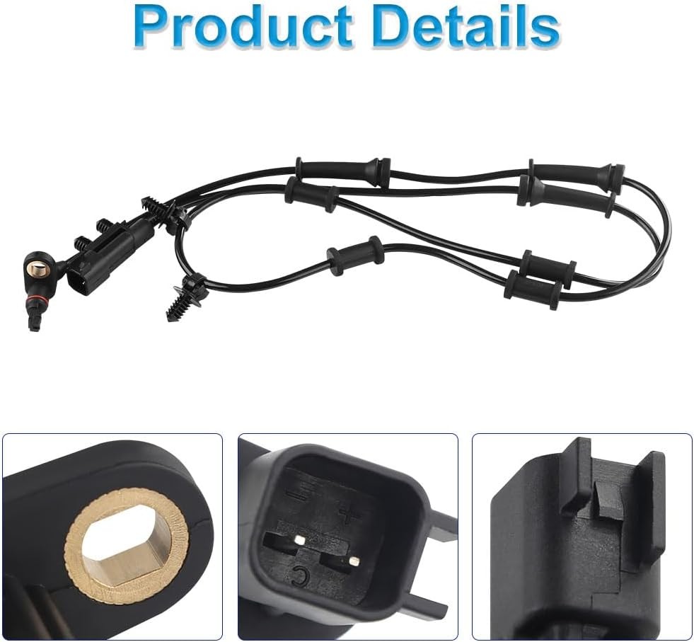 4 PCS ABS Wheel Speed Sensor 52125003AB 68003281AA Compatible with Jeep Wrang…