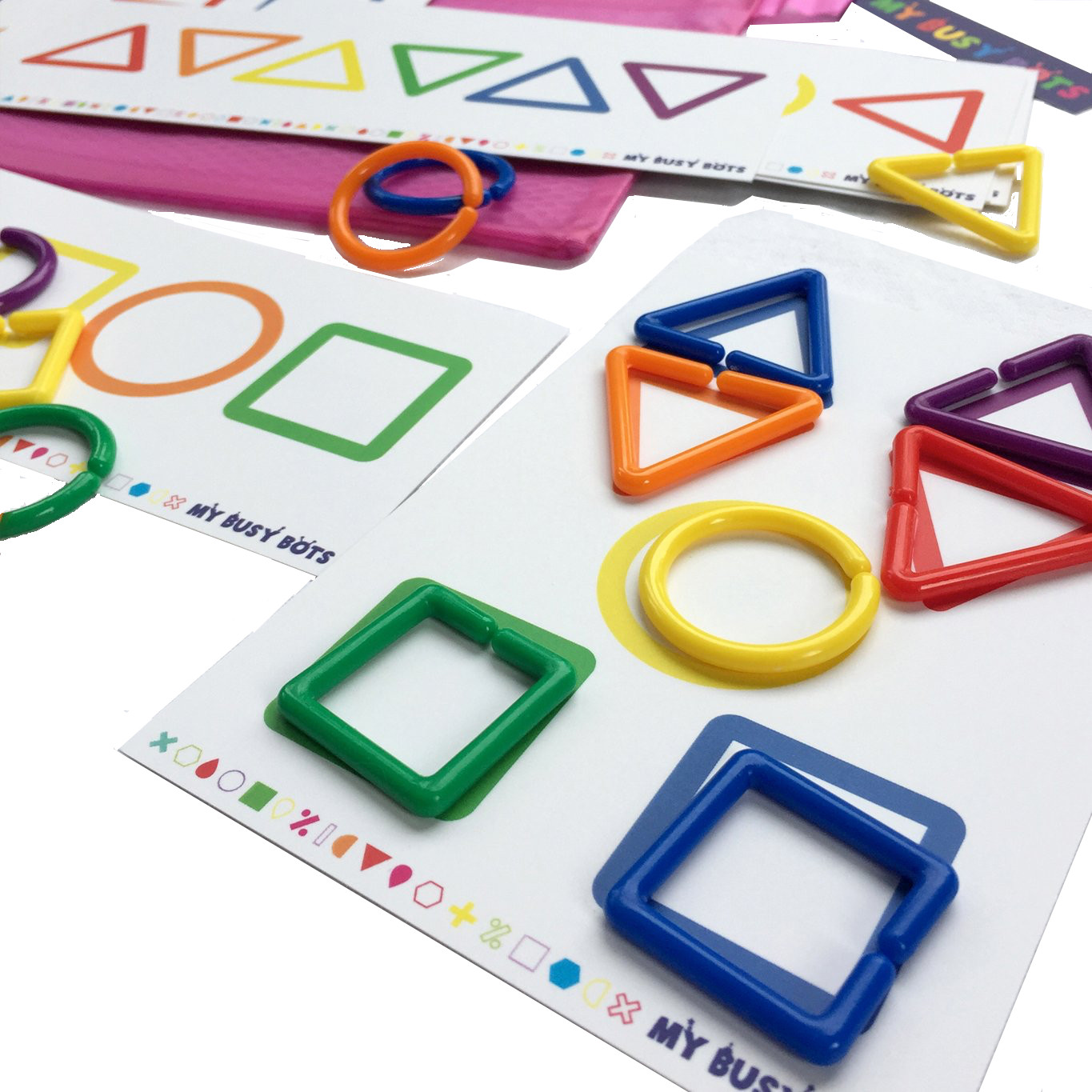 All Shaped Up – My Busy Bots Bag of shapes for matching, learning & building fin
