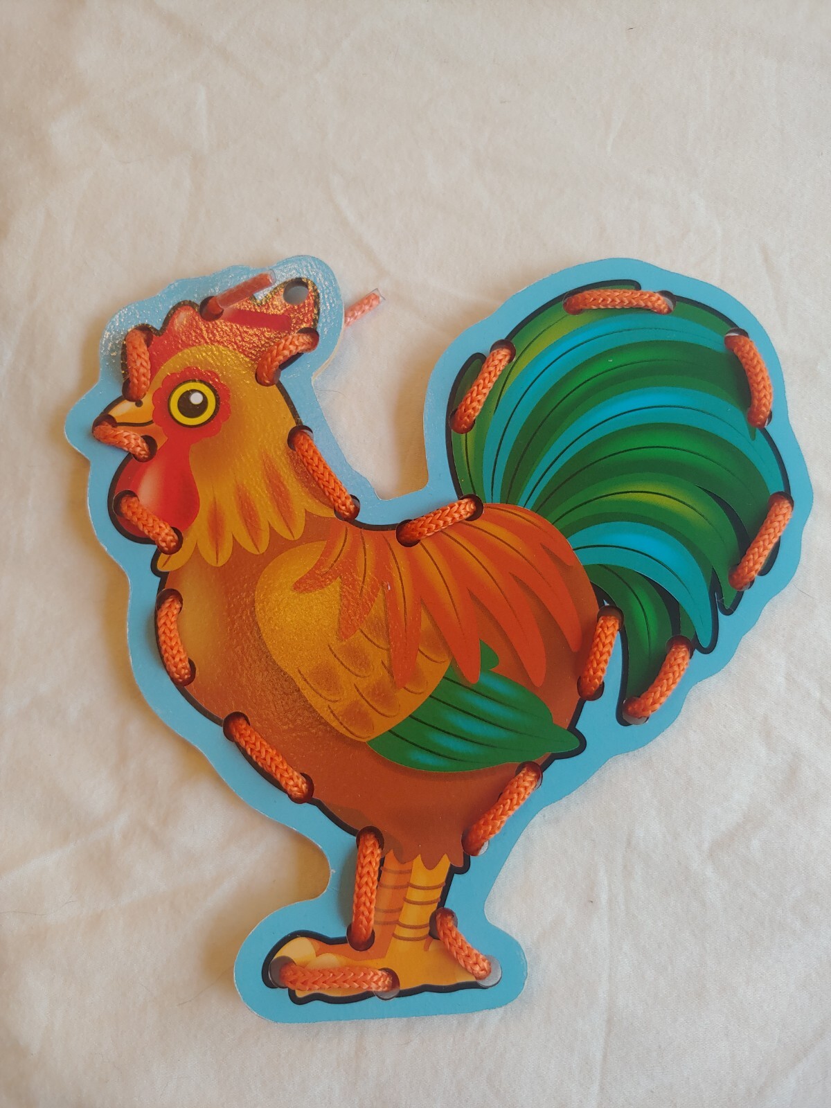 8 Animal Lacing Cards, 5 Strings Great For Dexterity, Item 270