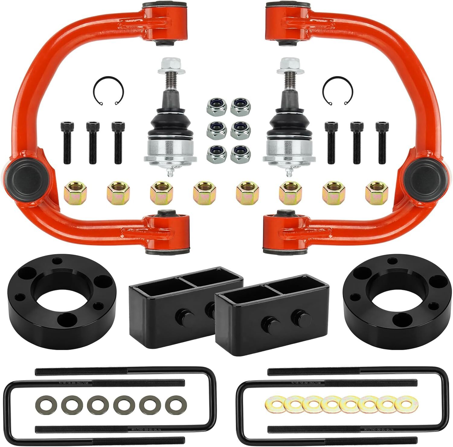 3″ Front & 2″ Rear Leveling Lift + Upper Control Arm Lift 2-4″ for Ford F150