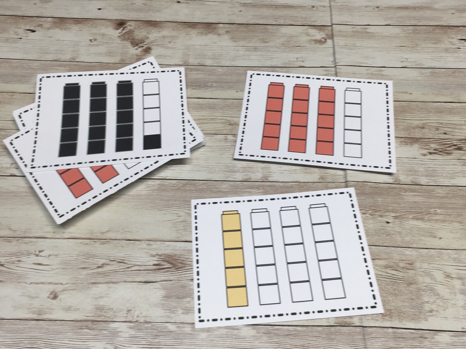 Unifix Count – Cards for Learning Center 60 Cards- Teaching supplies