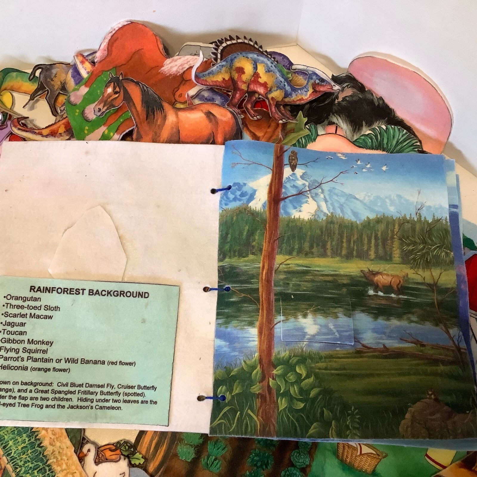 Large Lot of Bible Religious Children Story Flannel Graph Animals