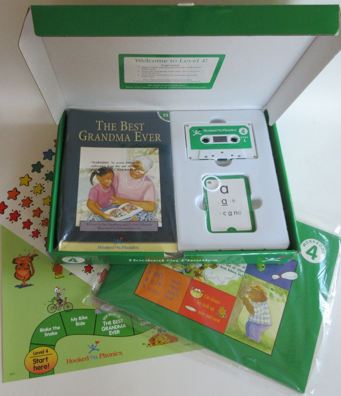Hooked On Phonics Level 4 Green Learn To Read Sealed Homeschooling Books Cards