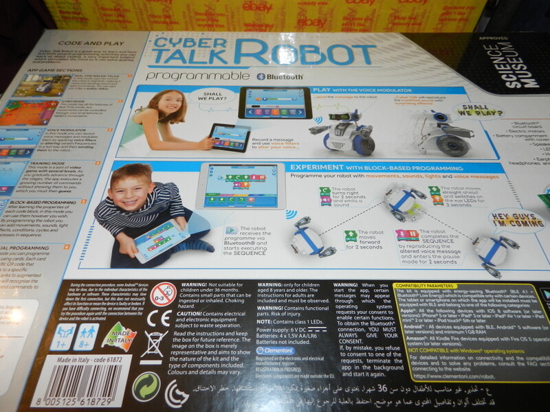 Cyber Talk Robot Programmable Talking Interactive Play Walkie Talkie Bluetooth