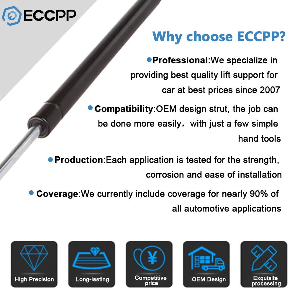 ECCPP Rear Liftgate Hatch Lift Supports Gas Springs Struts Shocks for Black