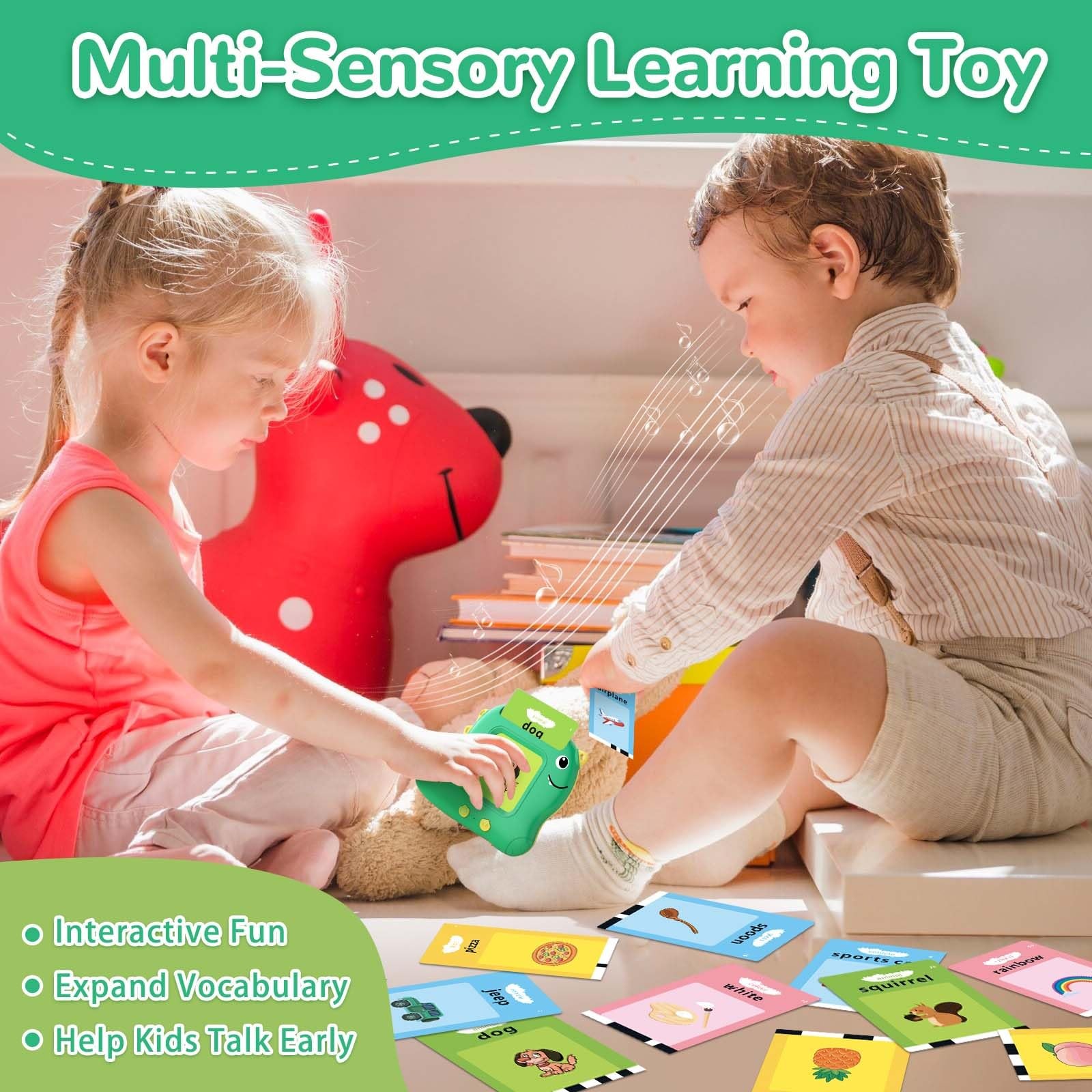 Toddler Toys Talking Flash Cards with 510 Sight Words, Montessori Learning To…